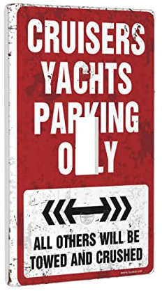 KAXW Farmhouse Lichtschalter-Abdeckung, Kreuzer, Yachten, Parkplatz, Wandplatte, Lichtschalter-Abdeckung, einzelner Kippschalter