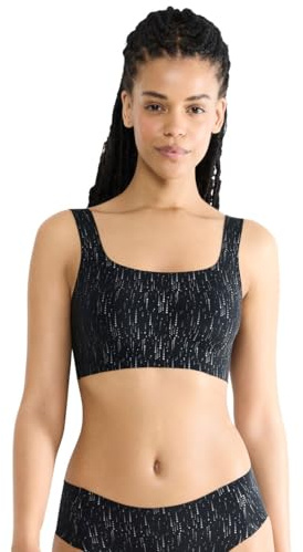 Sloggi Zero Feel 2.0 Festive Top Bra, Combinaison Noire, S Femmes