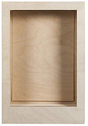 Rayher DIY Kit Wooden Shadow Box Frame, 3D Frame for Crafts, Frame Building Set, natural wood, 8 pieces, 20x30x6.6cm, 62854505