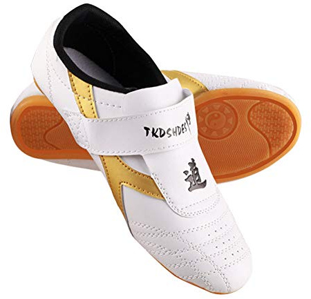 Wakects Scarpe Taekwondo, Scarpe da Ginnastica Scarpe Kung Fu Tai Chi Traspiranti per Adulti e Bambini, Scarpe Sportive Taekwondo Allenamento(34（内长220cm)-220cm