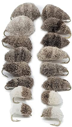 BestCity Fly Fishing Natural Bread Flies sizes 8-12 Pack of 16