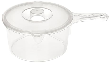 Easylife Microwave Cookware Anti-Splatter Pans, Set of 2 Microwave Dishes for Cooking with Stay-Cool Handles, Plastic Saucepan with 2 Spouts - Fully Guaranteed