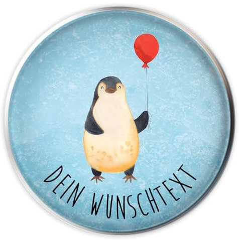 Mr. & Mrs. Panda Personalisierter Waschbecken Stöpsel Pinguin Luftballon - Personalisierte Geschenke, Personalisierter Abflussstöpsel, Waschbecken