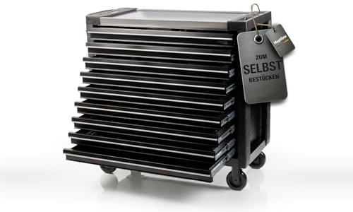 Mephisto Pro-Line Big Black Werkzeugwagen Werkstattwagen mit 9 Schubfächer ohne Werkzeug Inhalt