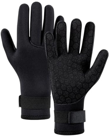 Junterone 1 Paar 3 mm Neopren-Handschuhe für Tauchen und Surfen mit Thermischer Isolierung und Anti-Rutsch-Beschichtung, Ideal zum Speerfischen und Schwimmen. L