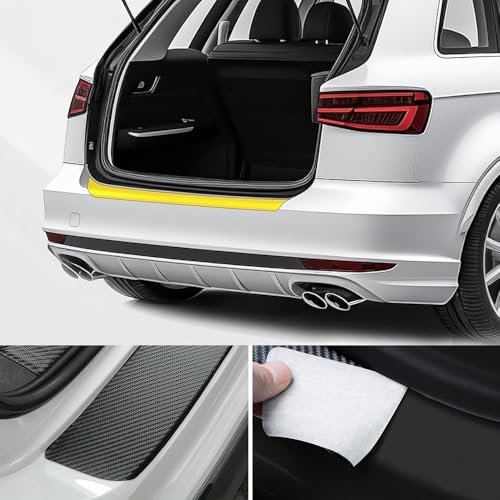 Car Boot Sill Protector suitable for Opel Vauxhall Mokka X 2012-2020 2021 2023 2024,Rear Bumper Protector Scratch Guard Sticker Carbon Black Anti-Scrape Paint Protector For Sill Lip