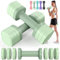 Sportneer Verstellbare Hanteln Frauen Set – Kurzhanteln 2er Set (0,9–2,3 kg pro Hantel), 4-in-1 Hanteln Set mit rutschfestem TPU-Griff,Dumbbell Set für Home Gym, Fitness & Krafttraining (Grün)