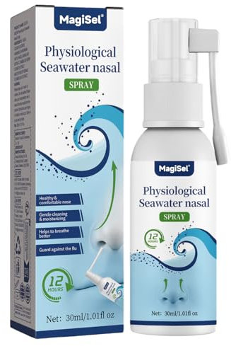 Spray Nasal de Agua de Mar, Respira Spray, Daily Nasal Hygiene, Medical Nasal Health, Para la Congestión Nasal, Alivio Rápido y Prolongado, Solución Isotónica Natural para Higiene y Descongestión 30ml