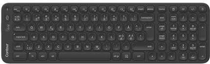 Contour Balance Keyboard | Kompakt tangentbord med USB-mottagare, numeriskt tangentbord, bekväm skrivning för hem och kontor, kompatibel med Windows och Mac - Black - wireless - PN layout