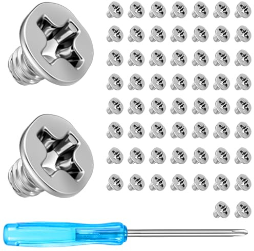 60Pcs M2 SSD Screws Kit Hard Drive Screws Nvme M2 Screw Mounting Screw Stainless Flat Phillips Head for MSI Gigabyte NGFF Motherboard Computer PC Laptop Case