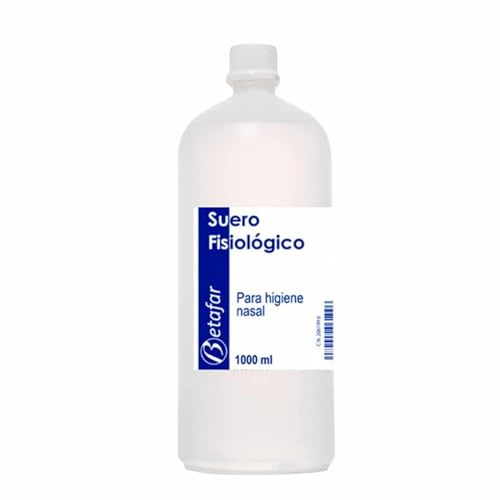 Suero Fisiológico 1 Litro Estéril | Solución Salina 0,9% para Higiene Nasal, Limpieza Ocular y Cuidado Diario | Botella de Gran Formato para Uso Doméstico y Sanitario