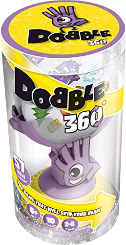 Asmodee , Dobble 360, Card Game, Ages 6+, 2-8 Players, 15 Minutes Playing Time