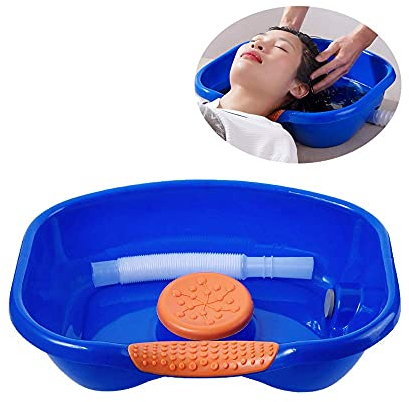 Hair wash Basin,Hair wash in Bed,Shampoo Basin for Bedside,Portable Shampoo Bowl Tray for use in Bed for Hair Washing,Hair cuts and Hair Colouring,Elderly,bedridden,Disabled