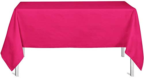 Home Direct Extra Large Rectangular Fabric Tablecloth 140x240cm 55x94 Fuchsia Pink