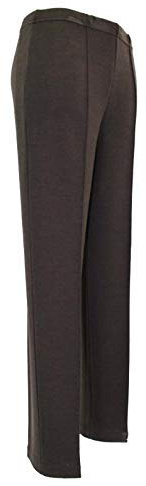 Carla Ferroni Pantalone Donna in Lana Jersey Caldo Morbido Elasticizzato Vita Alta (Blu, 48)