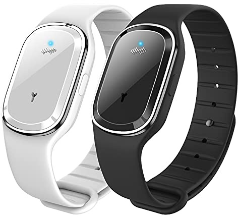hmjsmj Intelligent ultraljud myggavvisande armband, utomhus för barn och vuxna, anti-myggarmband, USB-laddning, myggavvisande, 2 st, 100 x 60 x 45 mm