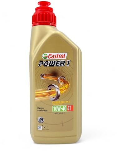 Olio motore 4 tempi 10w40 lubrificante Castrol Power1 4T 10W-40 con Portachiavi Cavatappi conf. 2x1lt