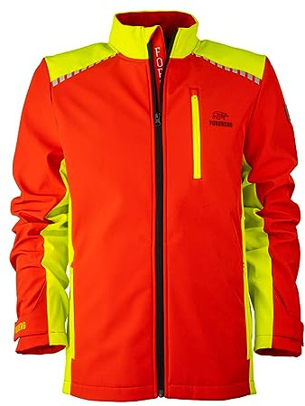 FORSBERG atmungsaktive Rödger II Softshelljacke, Farbe:rot/gelb, Größe:3XL