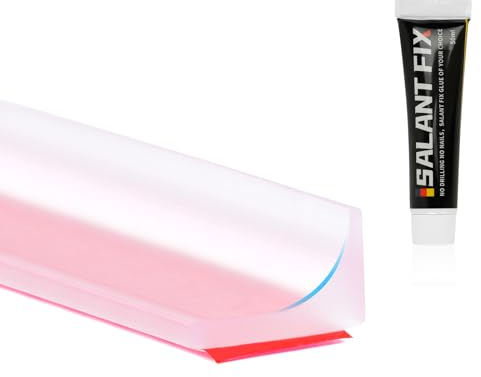 Flintronic Autoadesiva Silicone Doccia Barriera, 300CM Pieghevole Bagno Acqua Barriera, Soglia Doccia, Guarnizioni Doccia, Bordo Doccia, Striscia di Ritenzione Idrica Della Soglia Del Bagno