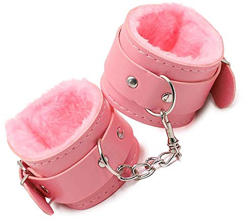 Fuwok Leather Wrist Brace Leather Bracelets Leather Wristband Cuff Wrist Brace, Leather Hand Cǔffs Wrist Support (Pink)