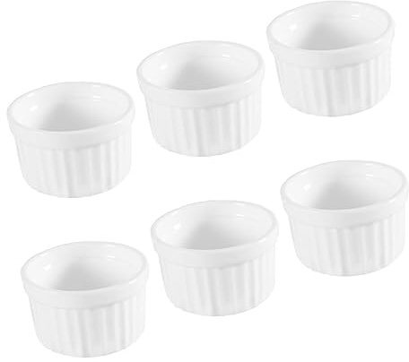 SOLUSTRE 6 pezzi Ciotole per Dessert per Mousse Pudding e Gelato Ciotoline Versatili per Cucina e Servizio Riutilizzabili e Facili da
