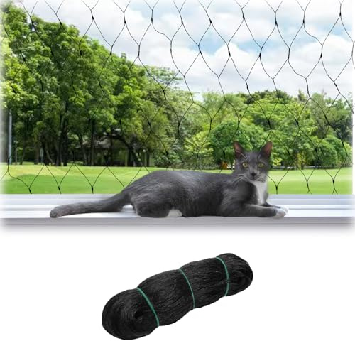 HENGBIRD Red para Gatos terraza de 4 x 10 m,Red Gatos terraza, Red para Gatos, balcón, Malla para Gatos Balcon, balcón, con 100 Bridas, Redes para Gatos, protección para Gatos