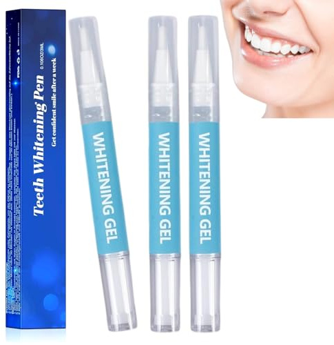 Shynova Sbiancatore per denti – Kit di 3 pennelli sbiancanti dentali con gel, penna per sbiancare i denti, formato viaggio, sorriso più luminoso a casa