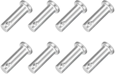 QUARKZMAN 8Pz Perni A Foro Singolo M8 X 25mm In Acciaio Inossidabile 304 Testa Piatta Per Aggancio Rimorchio Riparazioni Meccaniche Installazione Mobili Attrezzature Industriali