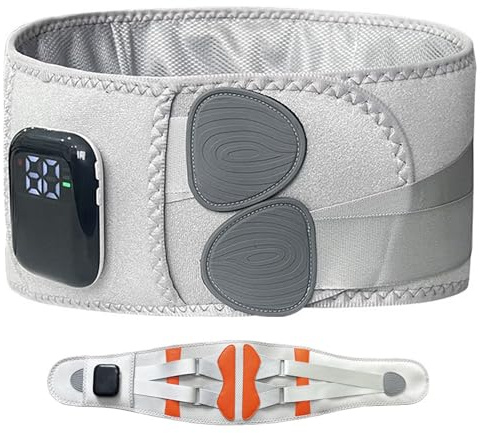 Almohadillas térmicas para aliviar el dolor de espalda, almohadilla térmica inalámbrica de 3 velocidades y 5 niveles de calor, faja lumbar con cinturón térmico y masajeador inalámbrico para mujeres