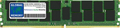 32GB DDR4 2400MHz PC4-19200 288-PIN ECC REGISTERED DIMM (RDIMM) MEMORY RAM COMPATIBLE WITH SERVERS/WORKSTATIONS/MOTHERBOARDS (*NOT FOR PCs*) (2 RANK CHIPKILL)