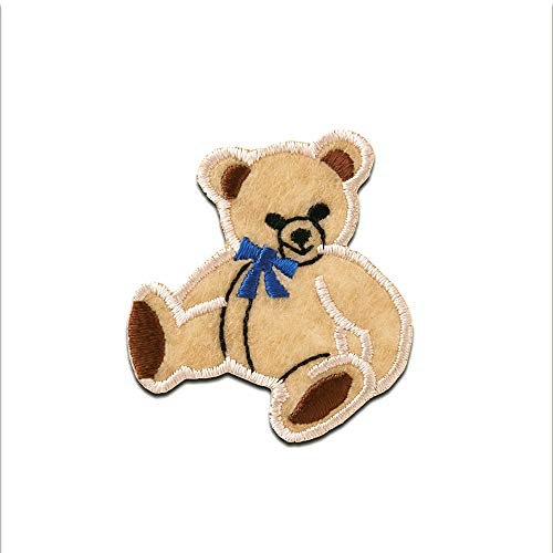 Catch the Patch Teddy Bär Sitzt - (Größe: 4,9 x 4,5 cm) – Aufbügler & Applikationen in verschiedenen Größen – Ideal für Kleidung, Schulranzen, Jeans & Rucksäcke