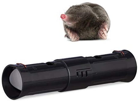 Relaxdays Catch and Release Live Mole Trap, Adjustable Length, Check Openings, Humane, Plastic, Black