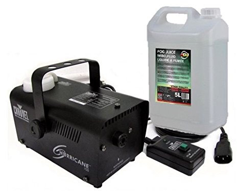 Chauvet H700 Hurricane 700 Smoke Fog Machine + Remote & 5L Fluid Party DJ Disco