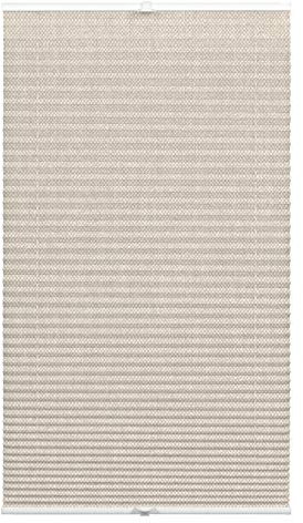 Wohnidee Plissee zur Montage in den Glasfalz, Blickdichtes Faltrollo, Inklusive 4 Montage-Träger und 2 Bediengriffen, Beige, 50 x 130 cm (BxH)