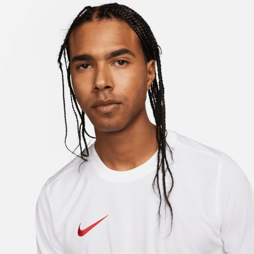 NIKE Park VII Camiseta, White/University Red, XL para Hombre