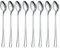 HOMQUEN Cucchiaio a Manico Lungo, Mescolatore Da Caffè, Cucchiaio Da Caffè in Acciaio Inossidabile Premium, Cucchiaio Da Tè Ghiacciato, Cucchiaio Da Gelato, Set di 8 (Argento)