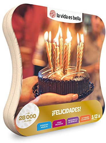 LA Vida ES Bella - Caja Regalo para Hombre o Mujer - ¡Felicidades! - Ideas Regalos Originales - 1 Experiencia de Estancia, gastronomía, Bienestar o Aventura para 1 o 2 Personas