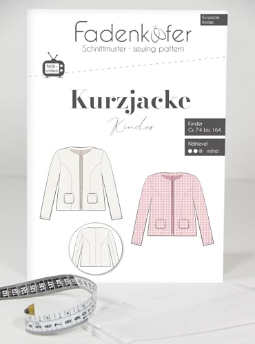 Patrón de corte de papel chaqueta corta niños