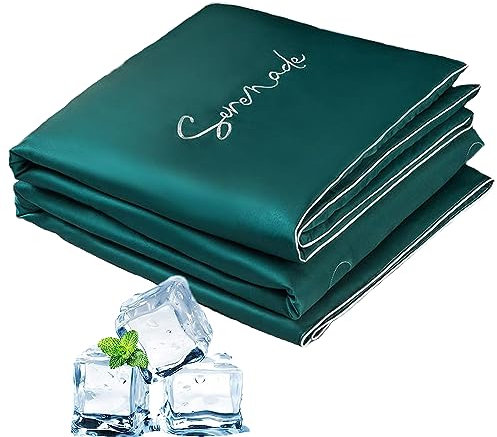 Coperta Estiva Matrimoniale, Coperta Rinfrescante per L'Estate, Coperta Estiva Trapunta in Seta di Ghiaccio Lavata, Biancheria da Letto per Dormire Nudi 180x200cm/71x79in