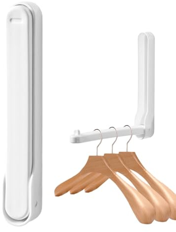 Zvn Zojne Tendedero retráctil – Estante de secado montado en la pared | Percha de ropa antideslizante | Tendedero plegable para interiores y exteriores | Estante de secado retráctil