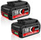 2Packs Ersatzakku 8000mAh BAT609 für Bosch 18V Akku Li-ion kompatibel für Bosch Akku 18V 8.0Ah BAT618 BAT618G BAT609G BAT619 BAT619G BAT610G BAT610 mit LED