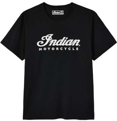 Indian Motorcycle Men's Essential Script Logo T-Shirt, Black - 2865600,Black,L