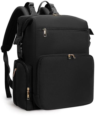 CEI-CEI Neoprene Nappy Changing Bag Backpack Large Newborn Baby Maternity Bags Waterproof Travel Backpack for Mom Dad with Insulated Pockets,Changing Pad