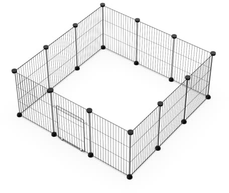 CZCPARY Recinto para animales pequeños, Llaypen con puerta, recinto para hámster, conejo, cobaya, 43 x 32, 12 unidades