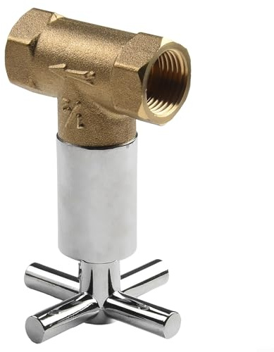 Besttoolifes Válvula de drenaje de apertura rápida de latón de 2 pulgadas, válvula de cierre de ducha para accesorios de fontanería, cuerpo de cobre completo duradero (1,27 cm)