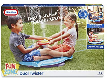 Little Tikes Fune Zone Dual Twister - Indoor and Outdoor Play with Water Fun Feature - For Kids Ages 2+ Years