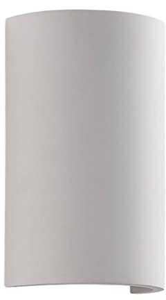 Lindby Wandleuchte, Wandlampe Innen Colja (Modern) in Weiß aus Gips/Ton (1 flammig G9) - Wandstrahler Wandbeleuchtung Schlafzimmer/Wohnzimmer Wohnzimmerleuchte