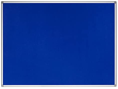 Bi-Office Earth Pinnwand Mit Aluminiumrahmen - 150 x 100 cm - Blaue Filzoberfläche, Filztafel Zum Gebrauch Mit Pinnnadeln