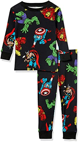 Amazon Essentials Marvel Ensembles De Pyjama, Coupe Ajustée, 2 Pièces Garçon, Marvel Avengers - Baby And Kids, 8 ans