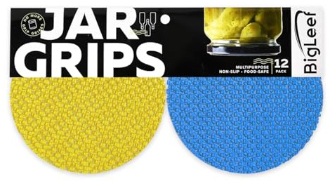 Jar Opener Gripper Pad, Jar Grippers For Opening Jars For Opening Bottles, Cans Lids, 12 Multi Purpose Manual Silicone Grip Pads, 5.5 Round By Bigleef